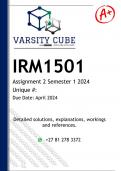 IRM1501 Assignment 2 (DETAILED ANSWERS) Semester 1 2024 - DISTINCTION GUARANTEED