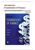 Test Bank for Foundations of Finance 10e 10th Edition by Arthur J. Keown, John D. Martin; J. William Petty