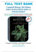 Test Bank For Campbell Biology 9th Edition By Jane B. Reece, Lisa A. Urry ISBN 9780321558237  Chapter 1-56 | Complete Guide A+