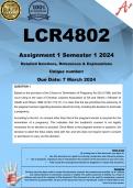 LCR4802 Assignment 1 (COMPLETE ANSWERS) Semester 1 2024 - DUE 7 March 2024