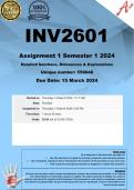 INV2601 Assignment 1 (COMPLETE ANSWERS) Semester 1 2024 (558048) - DUE 15 March 2024