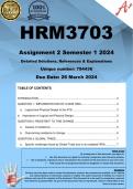 HRM3703 Assignment 2 (COMPLETE ANSWERS) Semester 1 2024 - DUE 26 March 2024