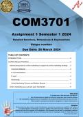 COM3701 Assignment 1 (COMPLETE ANSWERS) Semester 1 2024 - DUE 26 March 2024