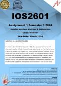 IOS2601 Assignment 1 (COMPLETE ANSWERS) Semester 1 2024  - DUE March 2024