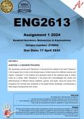 ENG2613 Assignment 1 (COMPLETE ANSWERS) 2024 (215092)- DUE 27 April 2024