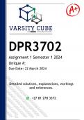 DPR3702 Assignment 1 (DETAILED ANSWERS) Semester 1 2024  - DISTINCTION GUARANTEED