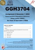 GGH3704 Assignment 2 (COMPLETE ANSWERS) Semester 1 2024 (588622) - DUE 12 April 2024 