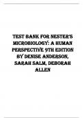 TesT Bank for nesTer’s Microbiology: A Human Perspective 9th Edition By Denise Anderson, Sarah Salm, Deborah Allen