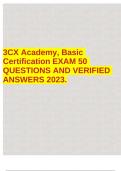 3CX Academy, Basic Certification EXAM 50 QUESTIONS AND VERIFIED ANSWERS 2023.