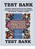 Test Bank For Evidence-Based Practice for Nurses: Appraisal and Application of Research 4th Edition by Schmidt, Brown