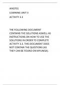 AIN3701 Activity 3.3 Solutions plus Intructions