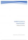 Embryologie en teratologie: volledige samenvatting