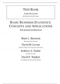 Test Bank for Basic Business Statistics: Concepts and Applications, 14th edition by Mark L. Berenson