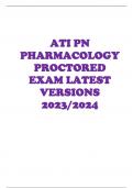 ATI PN Pharmacology Exam Latest Versions 2023/2024