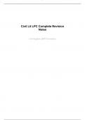 Summary LPC Notes Civil Litigation Revision Notes (Distinction) 2024