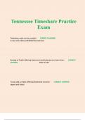 Tennessee Timeshare Practice Exam