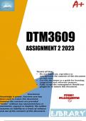 DTM3609 Assignment 2 2023 (Due 30 May 2023)