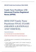 HESI EXIT Family Nurse Practitioner FINAL EXAMS GRADED A, RATIONALE AND 100% VERIFIED