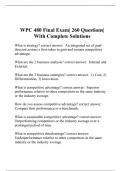 WPC 480 Final Exam| 260 Questions| With Complete Solutions