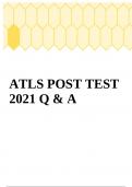 ATLS POST TEST 2022 Q & A 2023