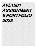 AFL1501 Assignment 6 Portfolio Semester 1 2023 