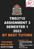 TMS3715 Assignment 3 2023 (Answers)