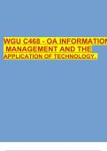 WGU C468 - OA INFORMATIONMANAGEMENT AND THE APPLICATION OF TECHNOLOGY.