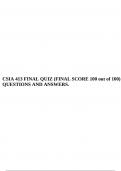 CSIA 413 FINAL QUIZ (FINAL SCORE 100 out of 100) QUESTIONS AND ANSWERS.