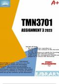 TMN3701 Assignment 3 (COMPLETE ANSWERS) 2023