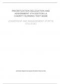 TEST BANK FOR PRIORITIZATION DELEGATION AND ASSIGNMENT 4TH EDITION LA CHARITY NURSING
