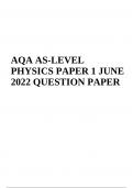 AQA AS-LEVEL PHYSICS 7407/1 PAPER 1 JUNE 2022 QUESTION PAPER
