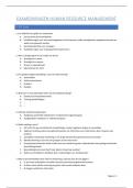 Examenvragen (uitgewerkt) Human Resource Management (F710228)  