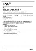 AQA AS English Literaure A 2023 Question Papers 1 & 2