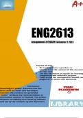 ENG2613 Assignment 3 (ESSAY) Semester 2 2023 (637920) - DUE 31 July 2023