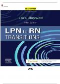 Test Bank for LPN to RN Transitions 5Ed.by Lora Claywell - COMPLETE & ELABORATED