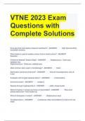 VTNE 2023 Exam Questions with Complete Solutions