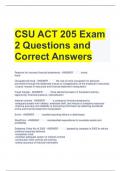 CSU ACT 205 Exam 2 Questions and Correct Answers