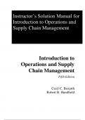 Introduction to Operations and Supply Chain Management, 5e Cecil Bozarth, Robert Handfield (Solution Manual)