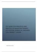Test Bank for Principles and Practice of Radiation Therapy, 4th Edition, Charles M. Washington, Dennis T. Leaver.