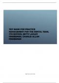 Test Bank for Practice Management for the Dental Team, 7th Edition, Betty Ladley Finkbeiner, Charles Allan Finkbeiner.