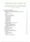 Inleiding in de school -en pedagogische psychologie (2e jaar toegepaste psychologie)