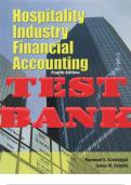 TEST BANK for Hospitality Industry Financial Accounting 4th Edition with Answer Sheet (AHLEI) by Schmidgall, Raymond, Damitio & James. ISBN 13: 9780133768084. (Complete 18 Chapters).