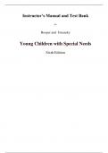 Test Bank For Young Children with Special Needs 6th Edition - 9780137416257