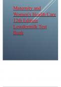 Test bank for Maternity and Women's Health Care 12th Edition Lowdermilk Test Bank .pdf