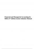 Financial and Managerial Accounting for MBAs 6th Edition Easton Solutions Manual