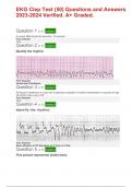 EKG Clep Test (50) Questions and Answers 2023-2024 Verified. A+ Graded.