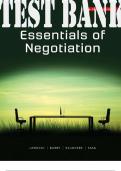 TEST BANK for Essentials Of Negotiation (Canadian Edition) 4th Edition Lewicki, Tasa, Barry, Saunders. ISBN 9781260332902. (All 13 Chapters).