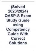 (Solved 2023/2024) QASP-S Exam Study Guide using Competency Guide With Correct Solutions