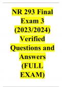 NR 293 Final Exam 3 (2023/2024) Verified Questions and Answers (FULL EXAM)