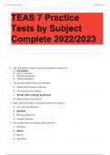 TEAS 7 Practice Tests by Subject Complete A+ guide